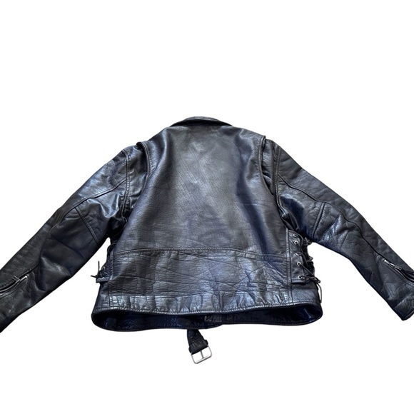Vintage Hudson Genuine Leather Jacket Motorcycle Size 48? Vtg Riding Lined - Picture 6 of 12